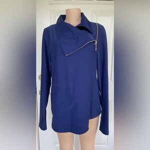 Jofit Women's Blue Asymmetrical Zip Jacket